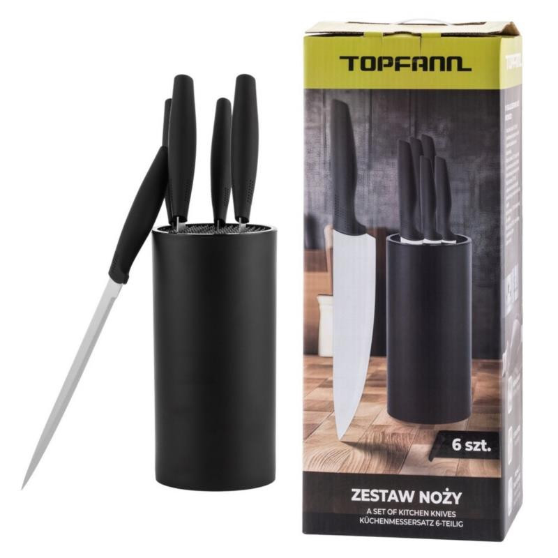 Noże w bloku 7 elementów Topfann
