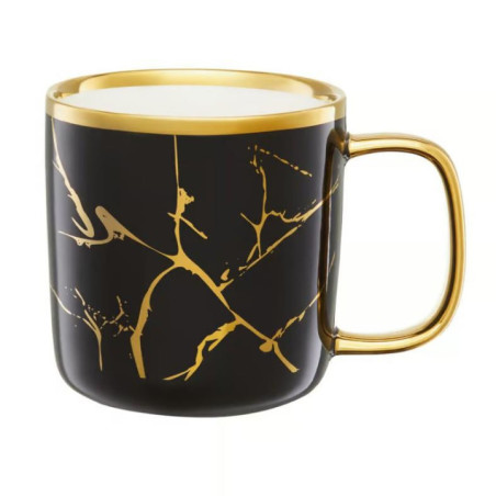 Kubek ceramiczny 370ml Royal Marble czarny 43646