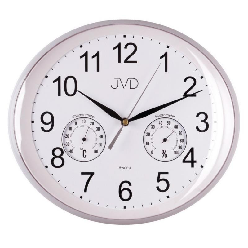 Zegar ścienny 30cm JVD termometr HTP64.1