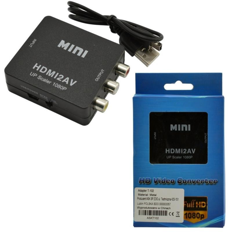 Konwerter HDMI do AV T-102 adapter