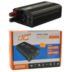 Przetwornica 24V/230V 600W LTC LXP035 2xUSB 2.1A