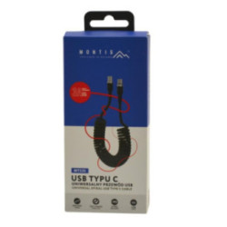 Kabel C - C USB typu C 1,5m spirala Montis MT131 2