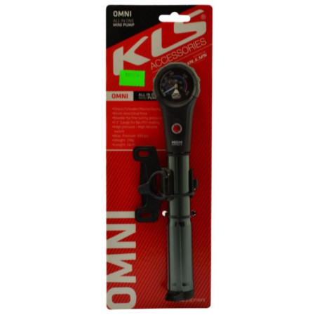 Pompka Kellys KLS Omni z manometrem do opon i amortyzatorów
