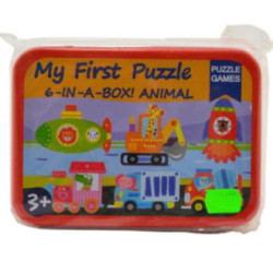 Ukladanka drewniana pojazdy ze zwierzatkami 338808