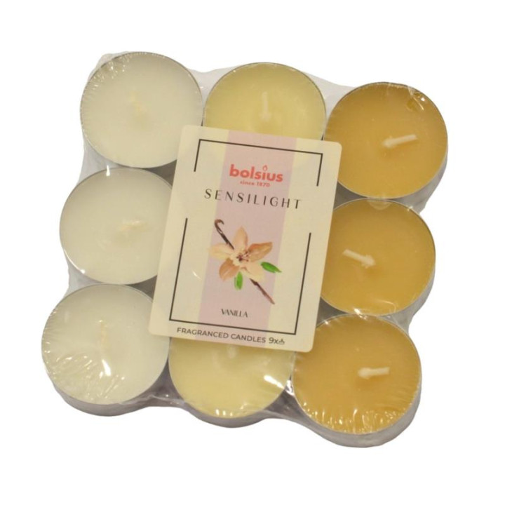 Świeca Tealight wanilia 9 sztuk