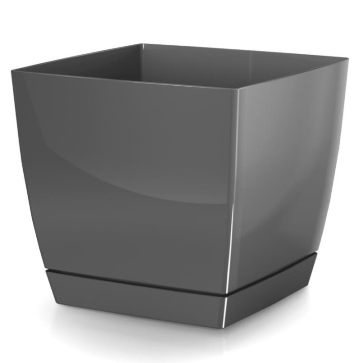 Doniczka Coubi 15cm grafit DUKP155 kwadrat
