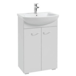 Szafka stojąca z umywalką Defra PIK D55 ktv zestaw biały