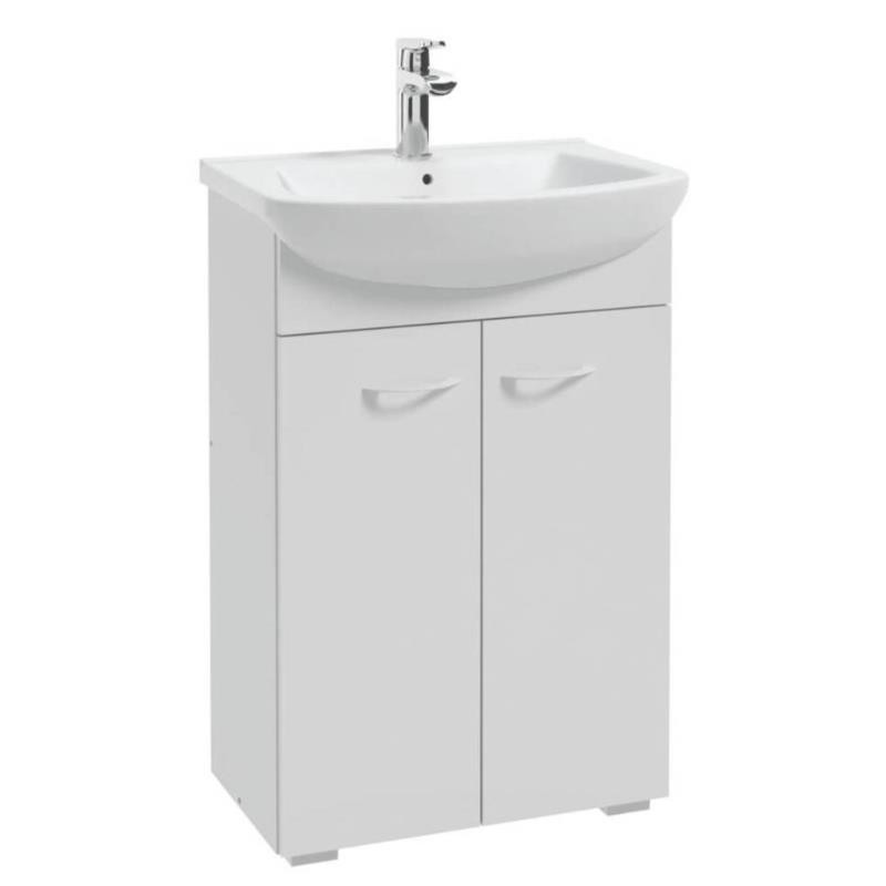 Szafka stojąca z umywalką Defra PIK D55 ktv zestaw biały