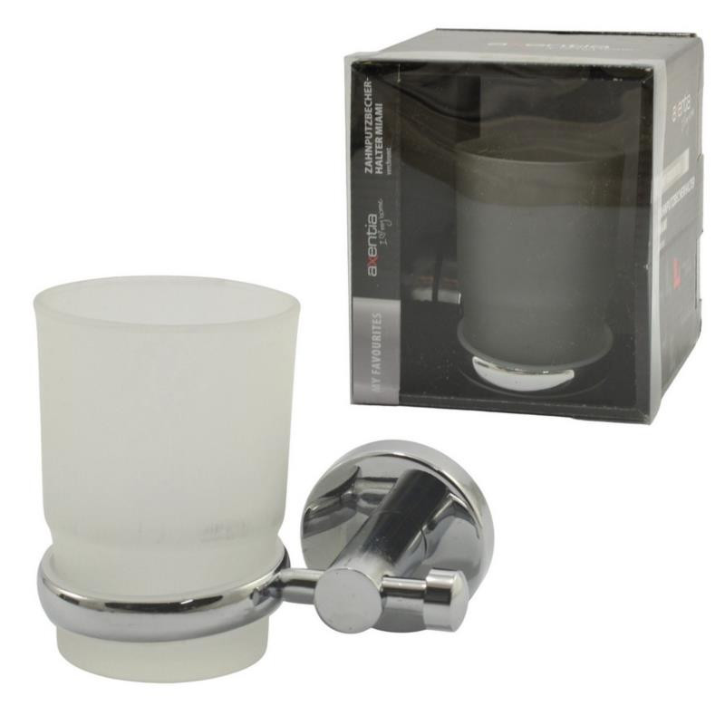 Kubek łazienkowy szklany z uchw.125887 Axentia Miami