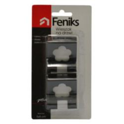 Wieszak na drzwi samoprzylepny 2szt kwiat czarny 2