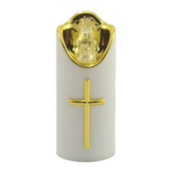 Świeca biała LED 12,5cm Cortina biały 2