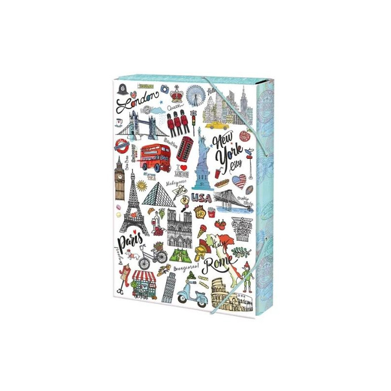 Teczka A4 4cm Cities 253098