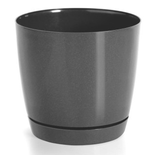 Doniczka Coubi 15cm grafit DUOP155 okrągła