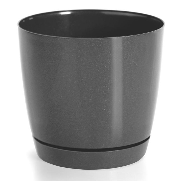 Doniczka Coubi 15cm grafit DUOP155 okrągła