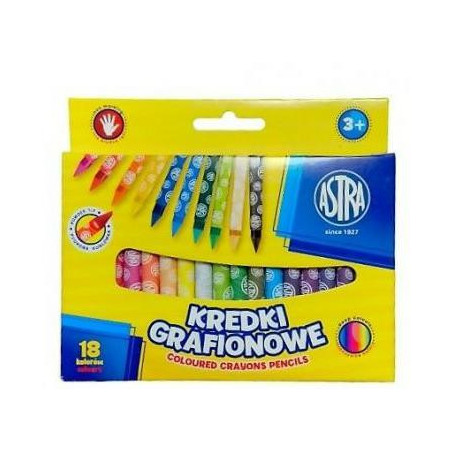 Kredki grafionowe okrągłe ASTRA 18 kolor
