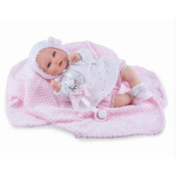 Lalka bobas 40cm Petite płacze z kocykie