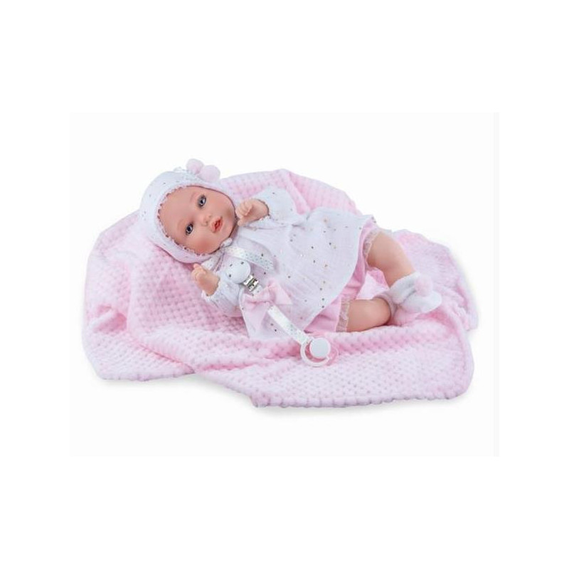 Lalka bobas 40cm Petite płacze z kocykie