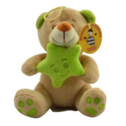 Maskotka Miś pluszowy z gwiazdką grzechotką 15cm