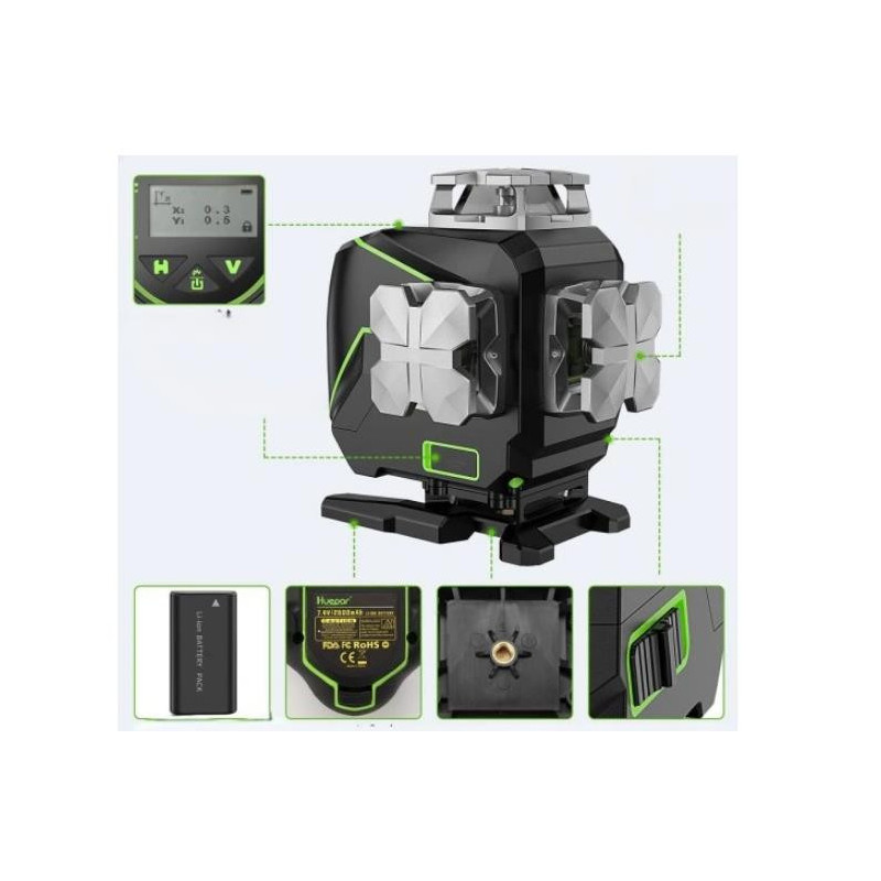 M.Laser krzyżowy Huepar S04CG