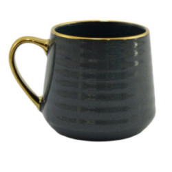Kubek ceramiczny 570ml granat/złoty Festa Italia 2