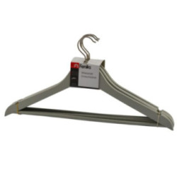 Wieszak na ubrania  5szt drewniany szary 2