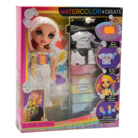 Lalka Rainbow HighWatercolor&Create Lalka z brązowymi oczami