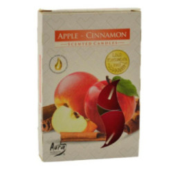 Świeca Tealight Jabłko-Cynamon 6 sztuk 2