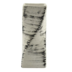 Wazon ceramiczny skrętny biało-czarny 18,5x7cm W16
