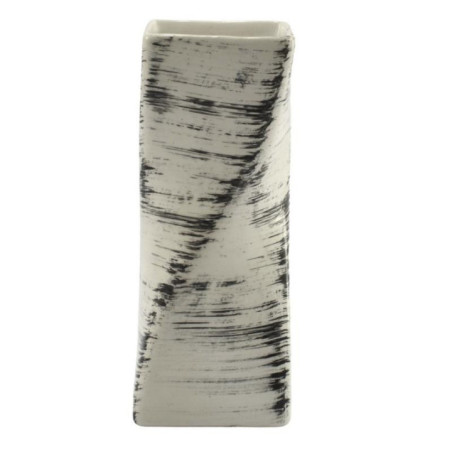 Wazon ceramiczny skrętny biało-czarny 18,5x7cm W16