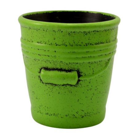 Doniczka ceramiczna z podstawką Wiaderko 18 mix