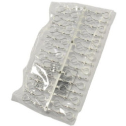 Haczyki do ozdób choinkowych 30szt srebrne 2