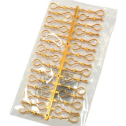 Haczyki do ozdób choinkowych 30szt złote 2