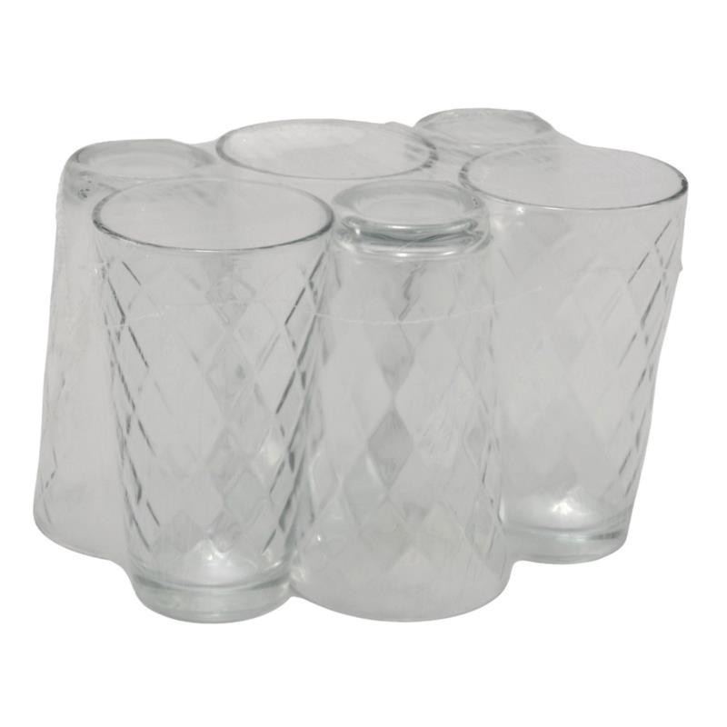 Szklanki 310ml 6szt do napojów mix wzorów