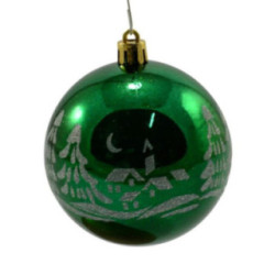 Bombka plastikowa 8cm zielona MRY3386 2