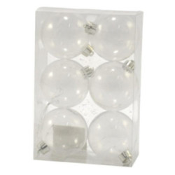 Bombki 6szt 6cm transparentne 7276 mix 2