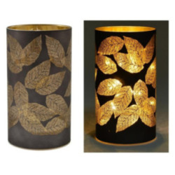 Lampion bożonarodzeniowy Liść LED 9x16cm 2