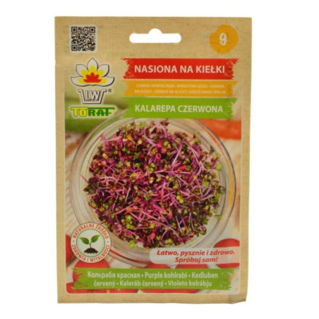 Nasiona Kalarepa czerwona 10g kiełki