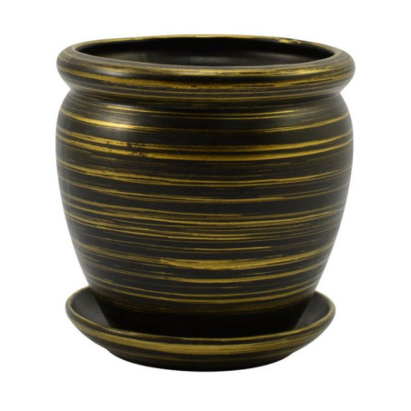 Doniczka ceramiczna z podstawką Hera 21 mix