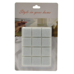 Podkładki filcowe 12szt 25x25mm białe 2