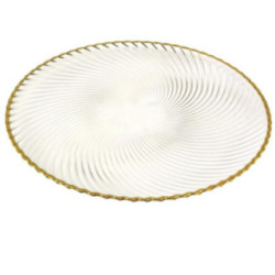 Talerz ozdobny szklany 32cm 2