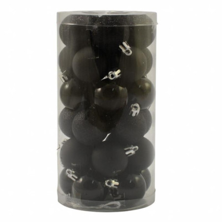 Bombki 30szt 4cm czarne PB630