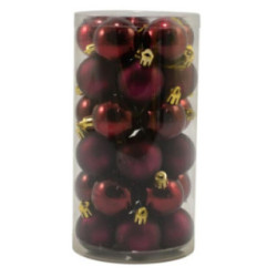 Bombki 30szt 4cm gładkie bordowe PB430 2