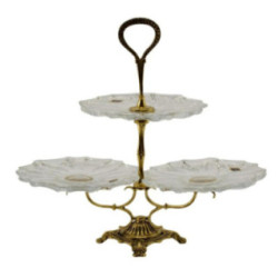 Patera kryształ +mosiądz 38x40cm BPL/PAT