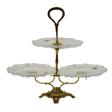 Patera kryształ +mosiądz 38x40cm BPL/PAT