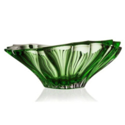 Salaterka kryształ Bohemia Plantica Green 33cm