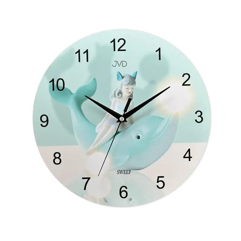 Zegar ścienny drewniany Delfin 30cm JVD HJ108