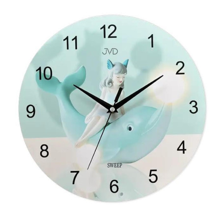 Zegar ścienny drewniany Delfin 30cm JVD HJ108