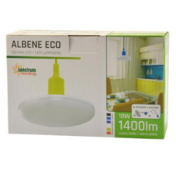 Lampa wisząca Albene 15cm LED 18W ciepła 1400lm biała