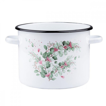Garnek emalia 22cm 5,5L Eukaliptus