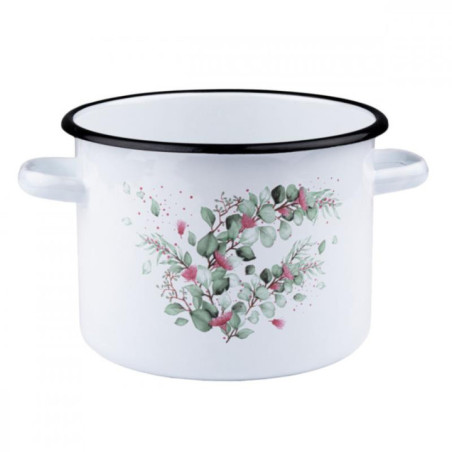 Garnek emalia 20cm 4,5L Eukaliptus